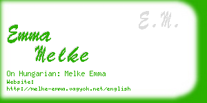 emma melke business card